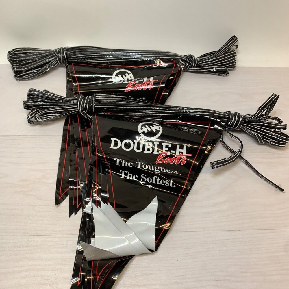Double‎ H Boots Vintage Pennant Banners String Flags Triangle Promotional Runner